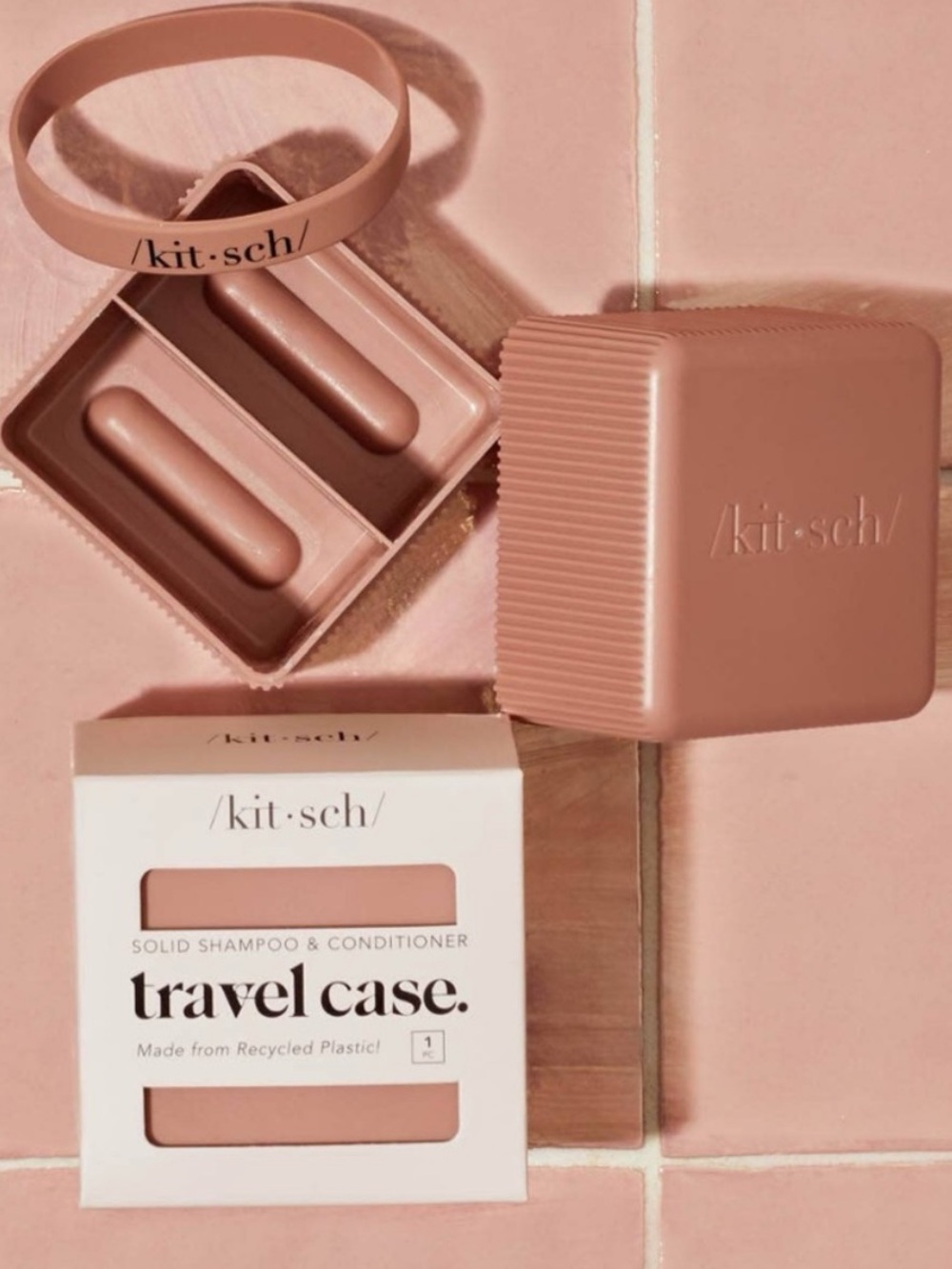 Kitsch Compact Eco Friendly Bottle Free Beauty Travel Case